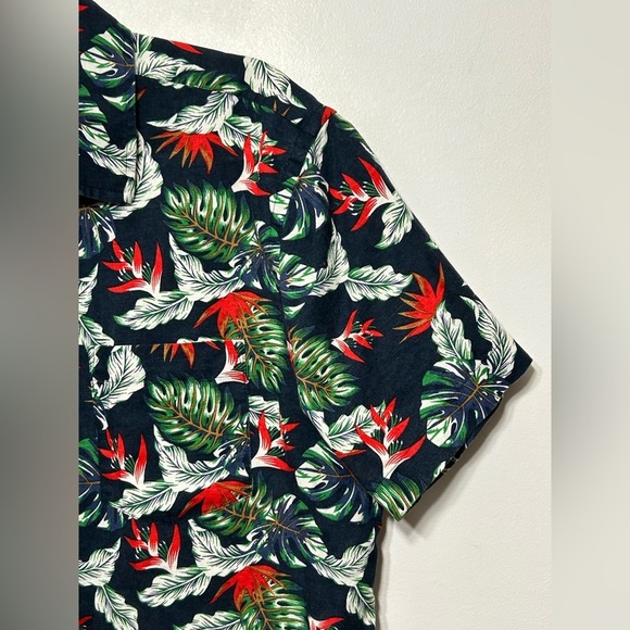 Banana Republic Factory Linen Blend Hawaiian Tropical Floral Button Up S… - Picture 5 of 10